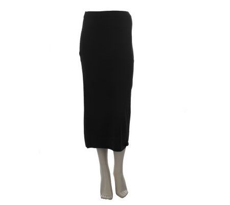 George Simonton Full Length Knit Pull-On Column Skirt w/Back Slit - A218429