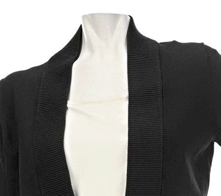 Susan Graver Essentials Sweater Knit 3/4 Sleeve Shrug