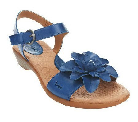 B.O.C. by Born Karlyn Leather Flower Detail Sandals - A221629