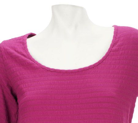Liz Claiborne New York Scoop Neck Textured Knit Top
