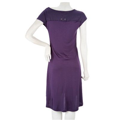 GF by Geren Ford Knit Dress with Sheer Detail