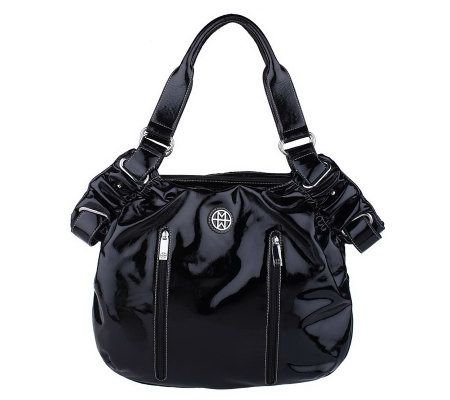 M by Marc Bouwer Glossy Double Handle Satchel - A203630