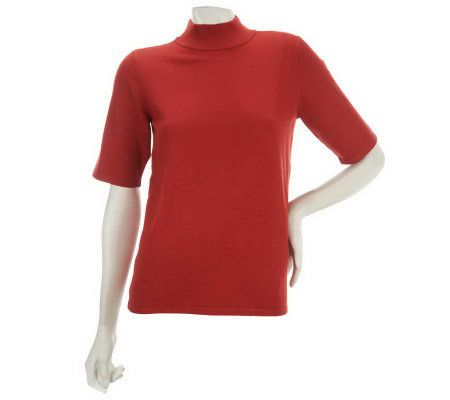 Linea by Louis DellOlio Whisper Knit Mock Neck Sweater - A217630