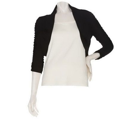M by Marc Bouwer Shrug with Ruched Sleeve Detail - A221530