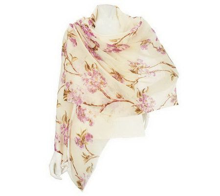 Micky London 100Wool Floral Print Scarf - A227330