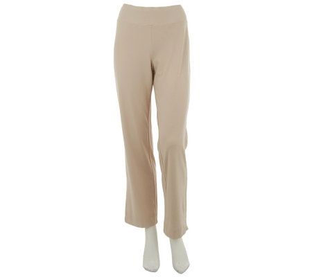 George Simonton Pull-On Straight Leg Ankle Pants with Side Slit - A231230
