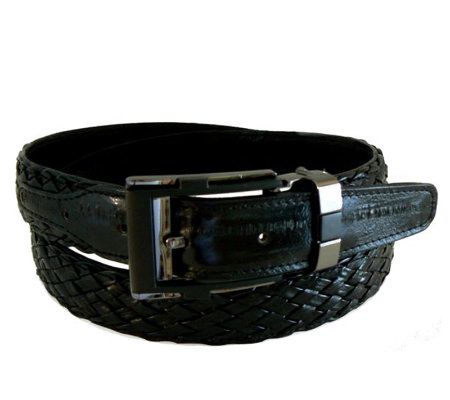 Lee Sands Mens Woven Eelskin Belt - A314930