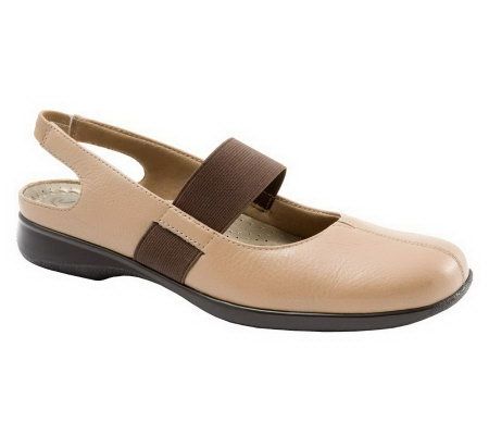 Trotters Soft Tumbled Leather Elasticized MaryJane Slingbacks - A316930
