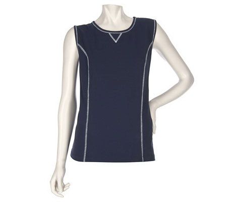 Sport Savvy Stretch Jacket, Tank & Crop Pants with Mini Check Trim