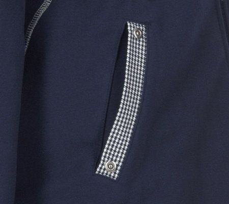 Sport Savvy Stretch Jacket, Tank & Crop Pants with Mini Check Trim