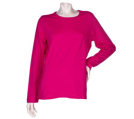 Sport Savvy Essentials Long Sleeve Crew Neck Stretch T-shirt - A94130