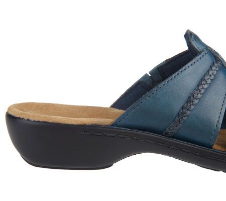 Clarks Bendables Ina Arrow Slides w/ TopstitchDetail