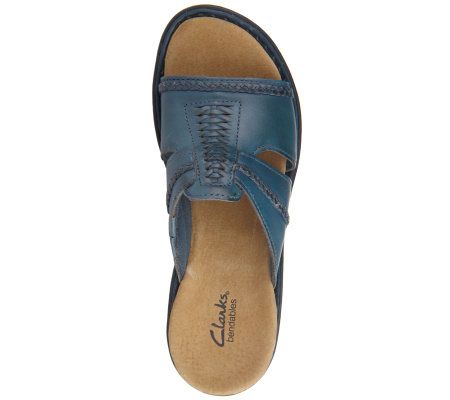Clarks Bendables Ina Arrow Slides w/ TopstitchDetail