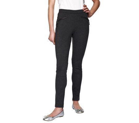 Liz Claiborne New York Pull-On Ponte Knit Riding Pants - A210331