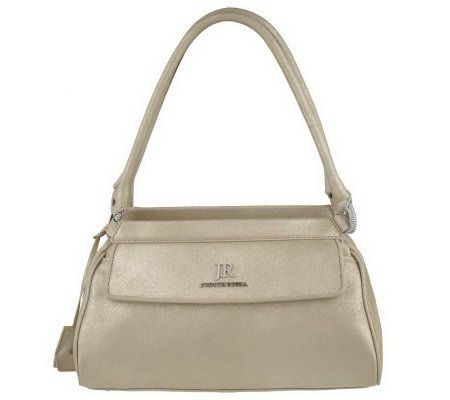 Judith Ripka Jane East/West Zip Top Bag w/Front Flap Pocket - A213231
