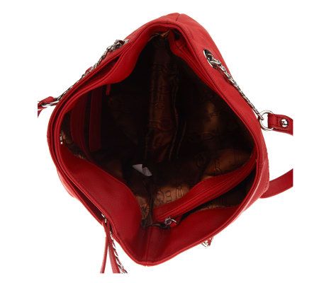 Tignanello Pebble Leather Charming Chain Tote Bag