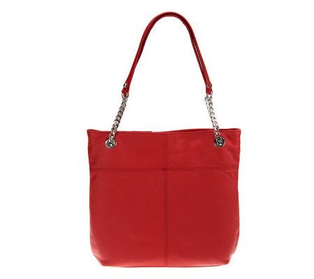 Tignanello Pebble Leather Charming Chain Tote Bag - A224931