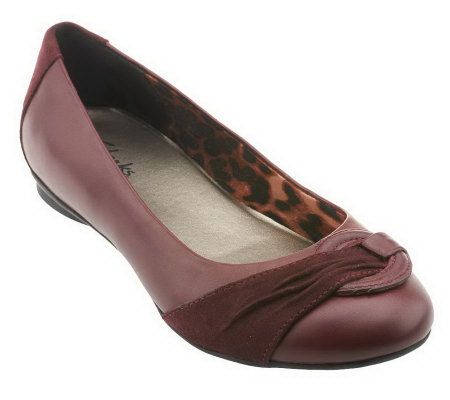 Clarks Bendables Poem Queen Leather Ballet Flats - A226231