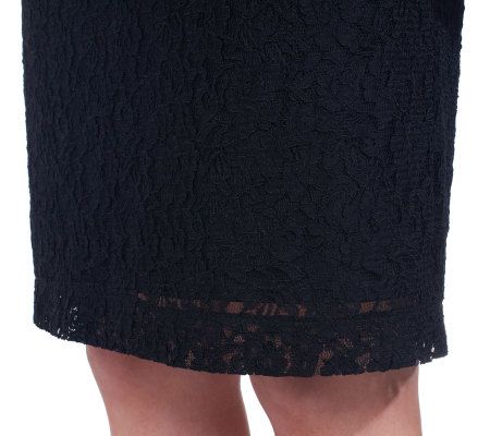 Joan Rivers Luxurious Lace Slim Skirt
