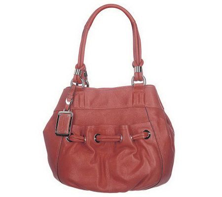 As Is B. Makowsky Glove Leather East/West Tote w/Eyelet - A228431