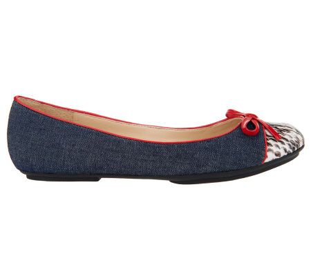Isaac Mizrahi Live! Cap Toe Ballet Flats