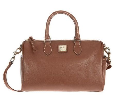 Dooney & Bourke Leather Side Pocket Satchel with Removable Strap - A230231