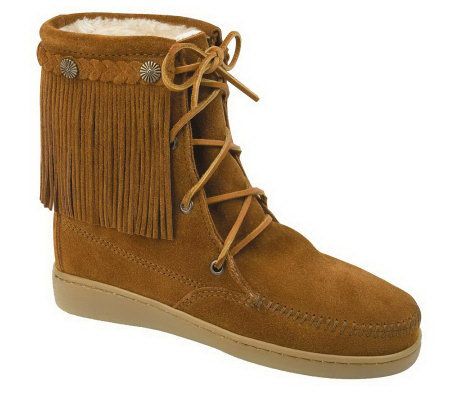 Minnetonka Womens Pile-Lined Tramper Boots - A320331