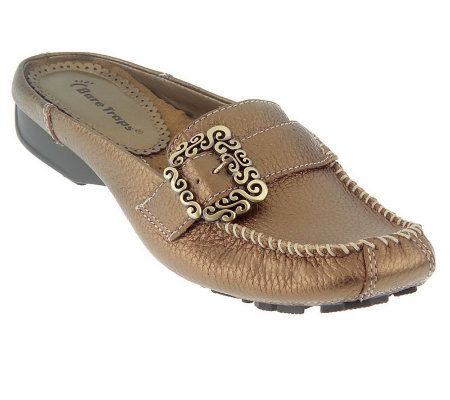 BareTraps Pixy Leather Slip-on Moccasins w/Buckle Detail - A8231