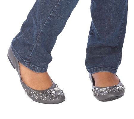 KathyVanZeeland Ballerina Flats with Charm Detail