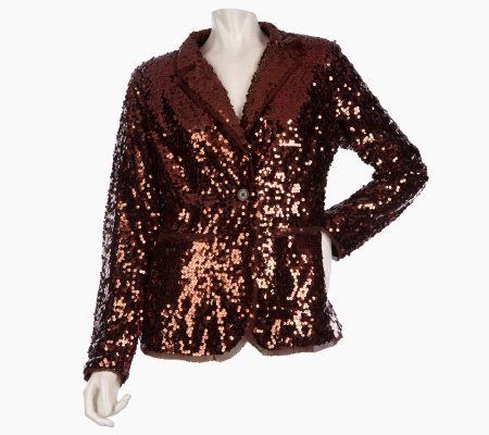 Joan Rivers Touch of Sparkle Sequin Blazer
