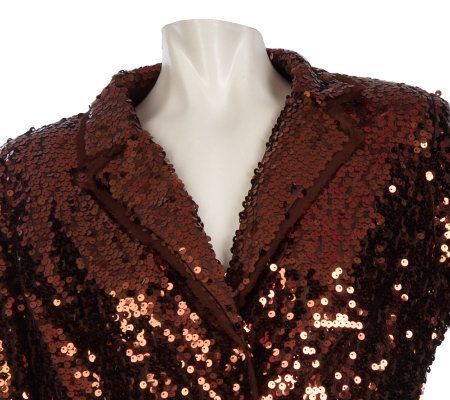 Joan Rivers Touch of Sparkle Sequin Blazer