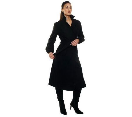 CE by Cristina Ehrlich Long Coat with Self Belt - A218732