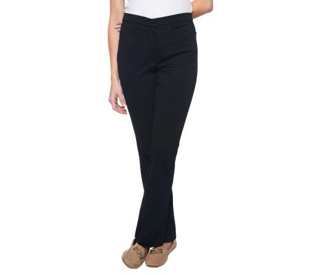 Isaac Mizrahi Live! Ponte Knit Boot Cut Pants - A219732