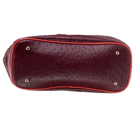 V Couture by Kooba Shelly Ostrich Shopper Tote w/ Braided Handles