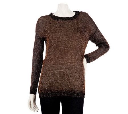 Kris Jenner Kollection Pullover Sweater with Metallic Detail - A228332