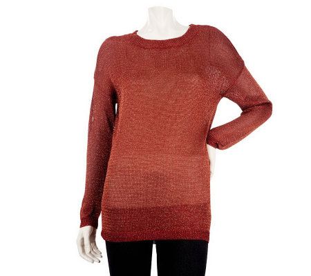 Kris Jenner Kollection Pullover Sweater with Metallic Detail - A228332