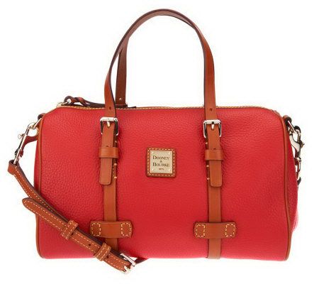Dooney & Bourke Pebble Leather Barrel Satchel w/ Convertible Straps - A230232
