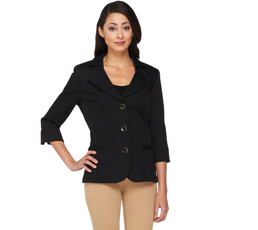 Denim & Co. Long Sleeve Stretch Twill Jacket with Novelty Pockets - A231132