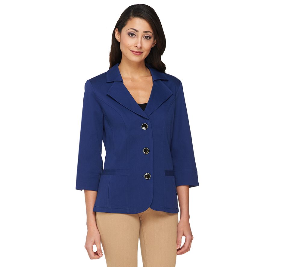 Denim & Co. Long Sleeve Stretch Twill Jacket with Novelty Pockets - A231132