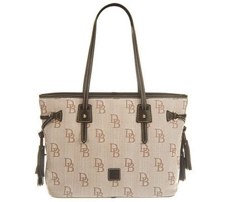 Dooney & Bourke Signature Tassel Tote with Contrast Trim - A232932