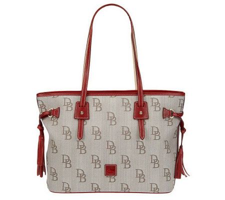 Dooney & Bourke Signature Tassel Tote with Contrast Trim - A232932