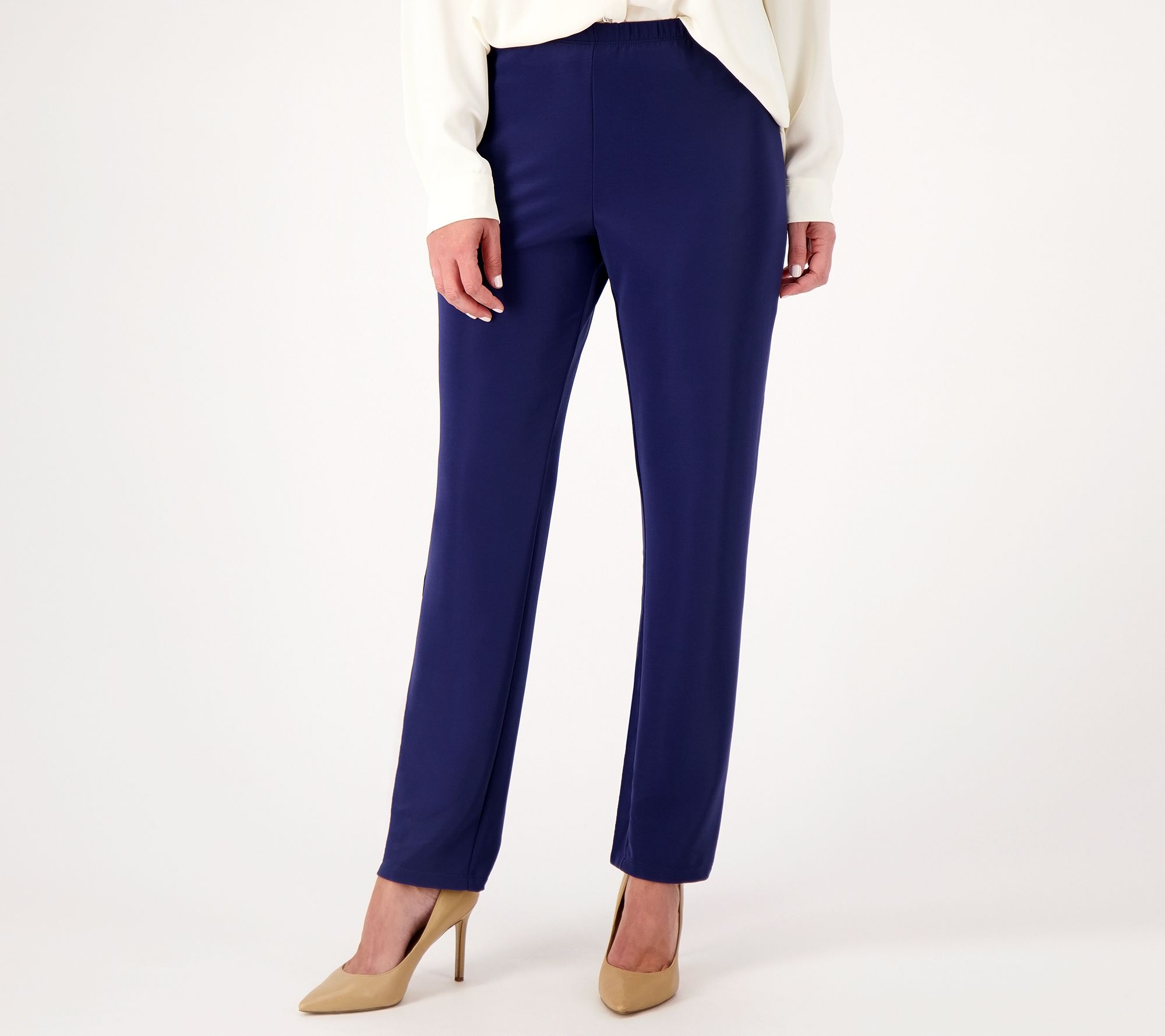 Susan Graver Essentials Lustra Knit Regular Skinny Pants - A7932