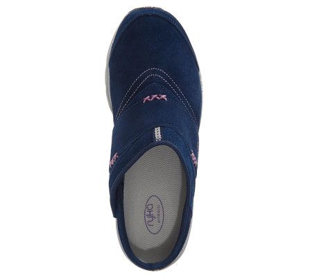 Ryka Water Resistant Suede Mules with Rocker Technology