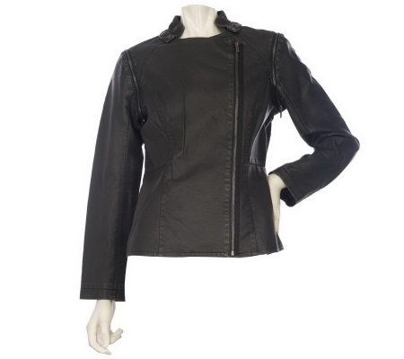 K-DASH by Kardashian Faux Leather Convertible Jacket - A216633