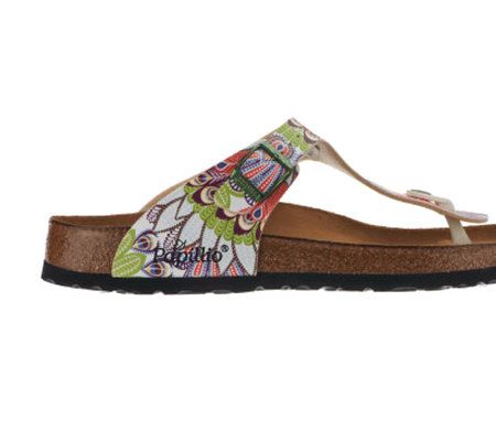 Papillio Gizeh Feather Print Thong Sandals w/ Adj. Buckle