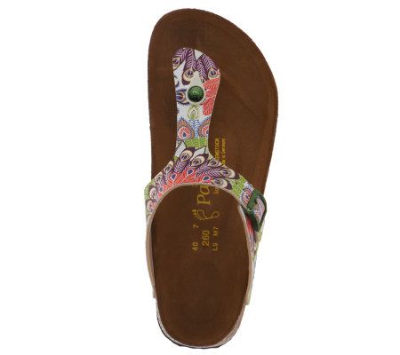 Papillio Gizeh Feather Print Thong Sandals w/ Adj. Buckle