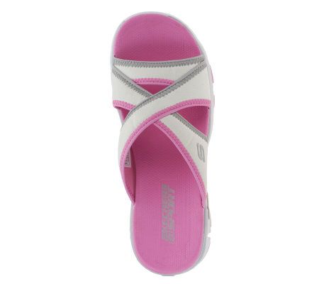 Skechers Criss Cross Strap Slide Sandals
