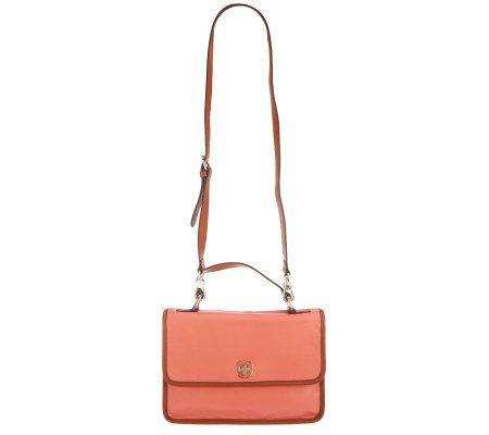 Isaac Mizrahi Live Bridgehampton Leather Crossbody Bag