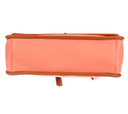 Isaac Mizrahi Live Bridgehampton Leather Crossbody Bag