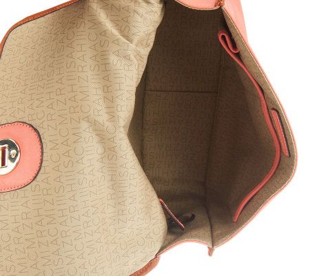 Isaac Mizrahi Live Bridgehampton Leather Crossbody Bag